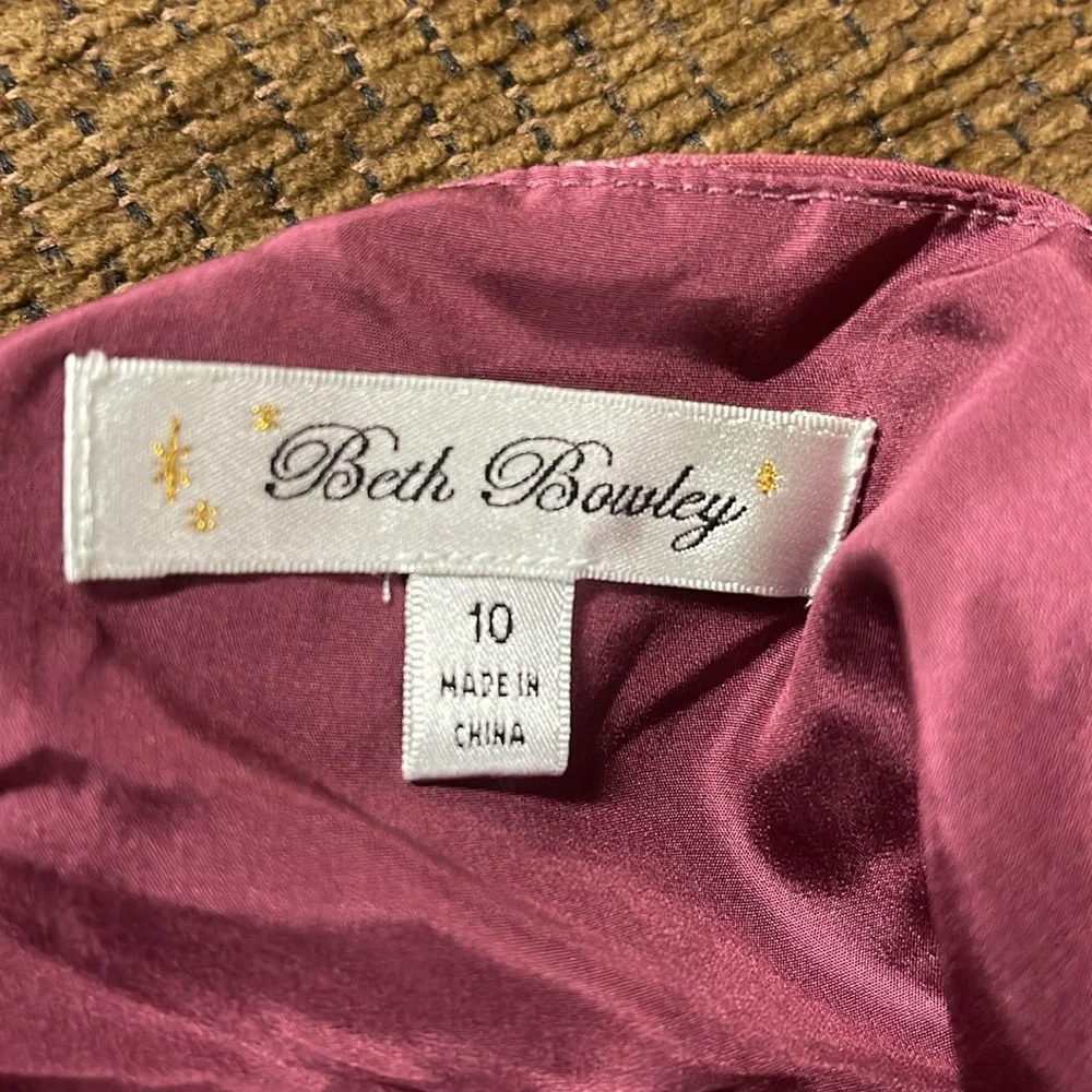 Beth Bowley Sleeveless Lined Silk Dress Size 10